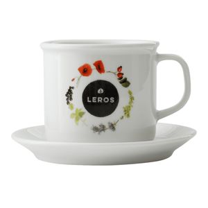 LEROS Porcelánový šálek s podšálkem - 250 ml