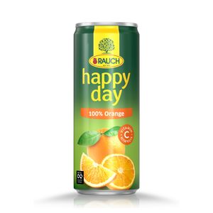Happy Day Pomeranč 100% 0,33 L - plech