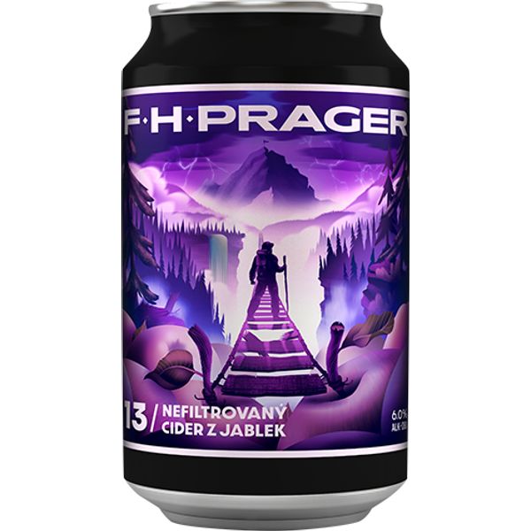 F.H. PRAGER Cider 13° 0,33 L - plech